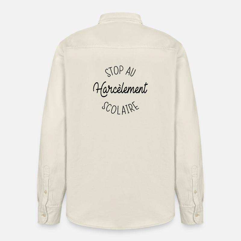 Stoppen Sie Mobbing in der Schule - Relaxed Fit Unisex Organic Hemd von Stanley/Stella - Natur