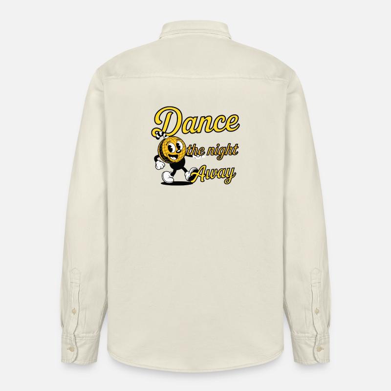 Danse Nuit Disco Dessin animé Design - Chemise unisexe coupe décontractée bio Stanley/Stella - écru doux