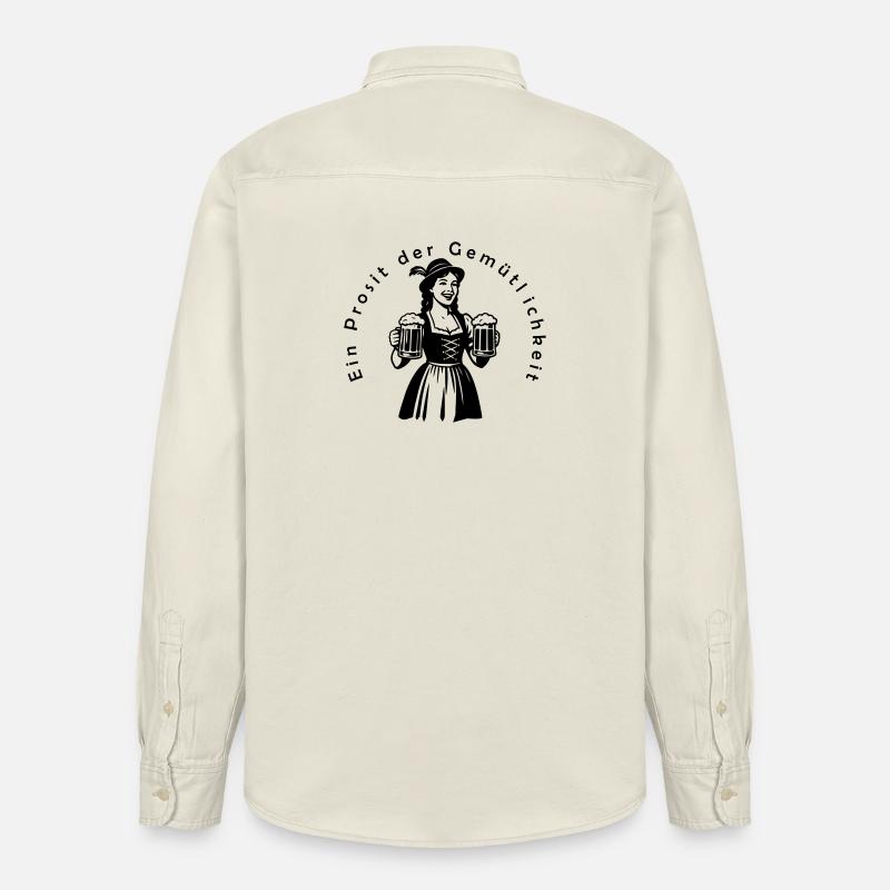 Ein Prosit der Gemütlichkeit - Relaxed Fit Unisex Organic Hemd von Stanley/Stella - Natur