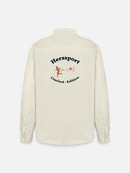 Herzsport - Relaxed Fit Unisex Organic Hemd von Stanley/Stella - Natur