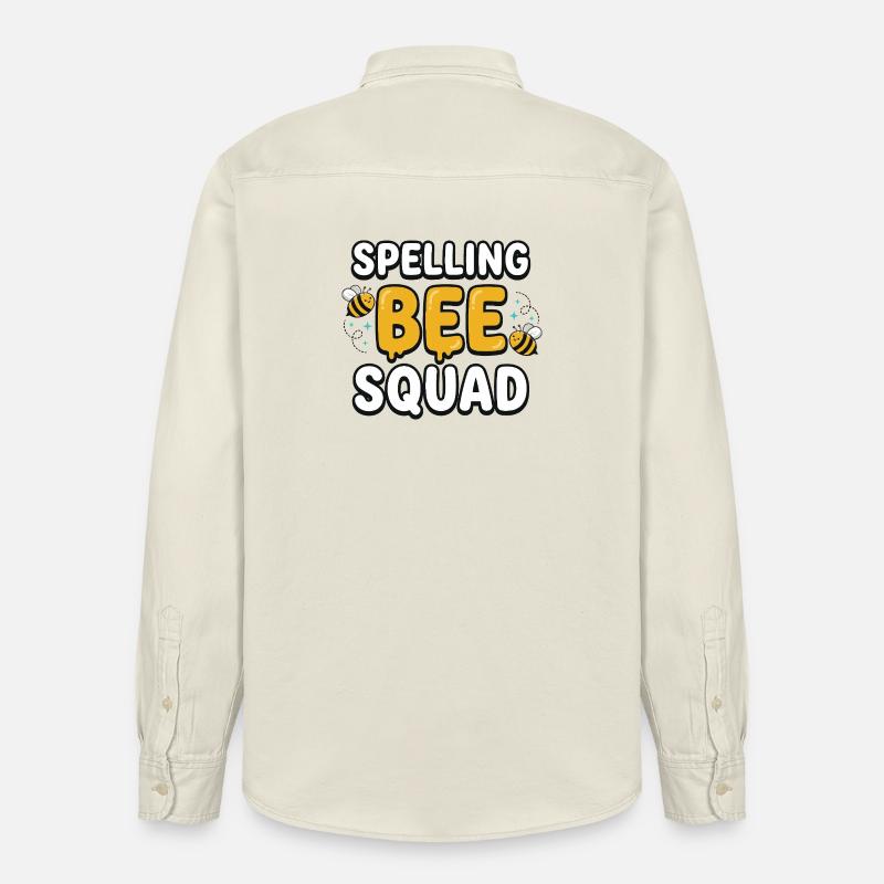 Spelling Bee Squad Cute Bee Team - Relaxed Fit Unisex Organic Hemd von Stanley/Stella - Natur