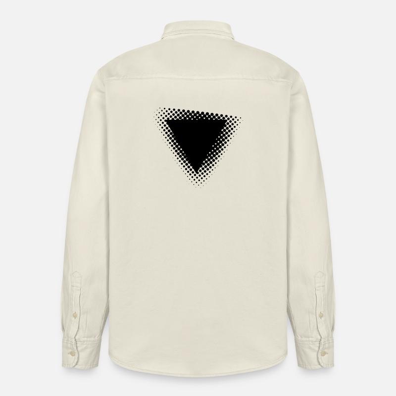 Conception géométrique de triangles à points - Chemise unisexe coupe décontractée bio Stanley/Stella - écru doux