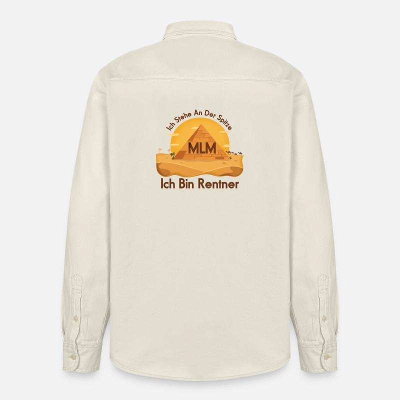 Pyramide MLM Rentner - Relaxed Fit Unisex Organic Hemd von Stanley/Stella - Natur