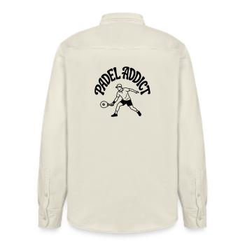 padel player - Relaxed Fit Unisex Organic Shirt by Stanley/Stella - soft Ecru - Back - AI Model Male 178 light (178cm)