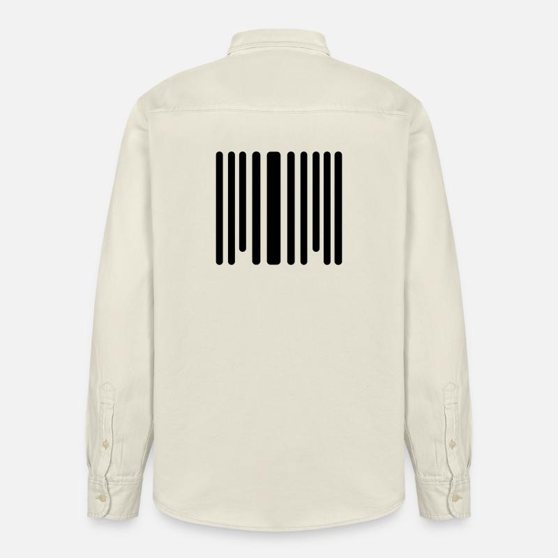 barcode - Relaxed Fit Unisex Organic Shirt by Stanley/Stella - soft Ecru