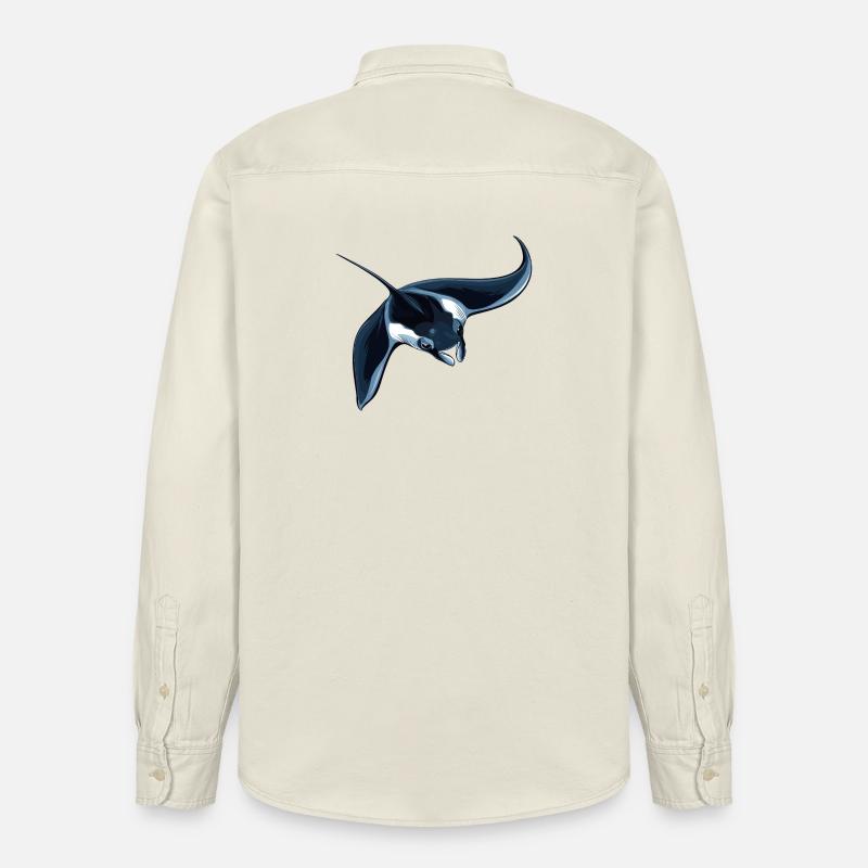 Rochen Mantarochen - Relaxed Fit Unisex Organic Hemd von Stanley/Stella - Natur