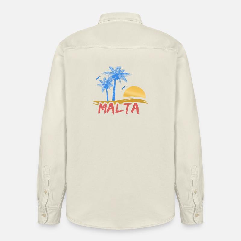 Malta - Relaxed Fit Unisex Organic Hemd von Stanley/Stella - Natur