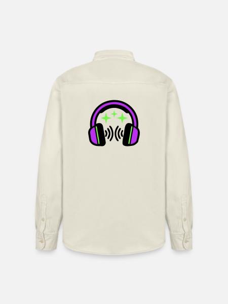 Headphones Stars Icon - Relaxed Fit Unisex Organic Shirt by Stanley/Stella - soft Ecru