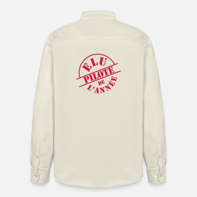 aviators - Relaxed Fit Unisex Organic Shirt by Stanley/Stella - soft Ecru