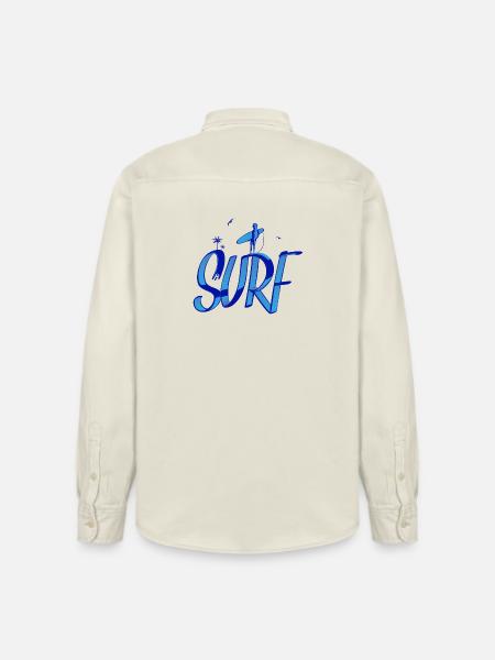 surfing, surfing, surfer - Relaxed Fit Unisex Organic Shirt by Stanley/Stella - soft Ecru