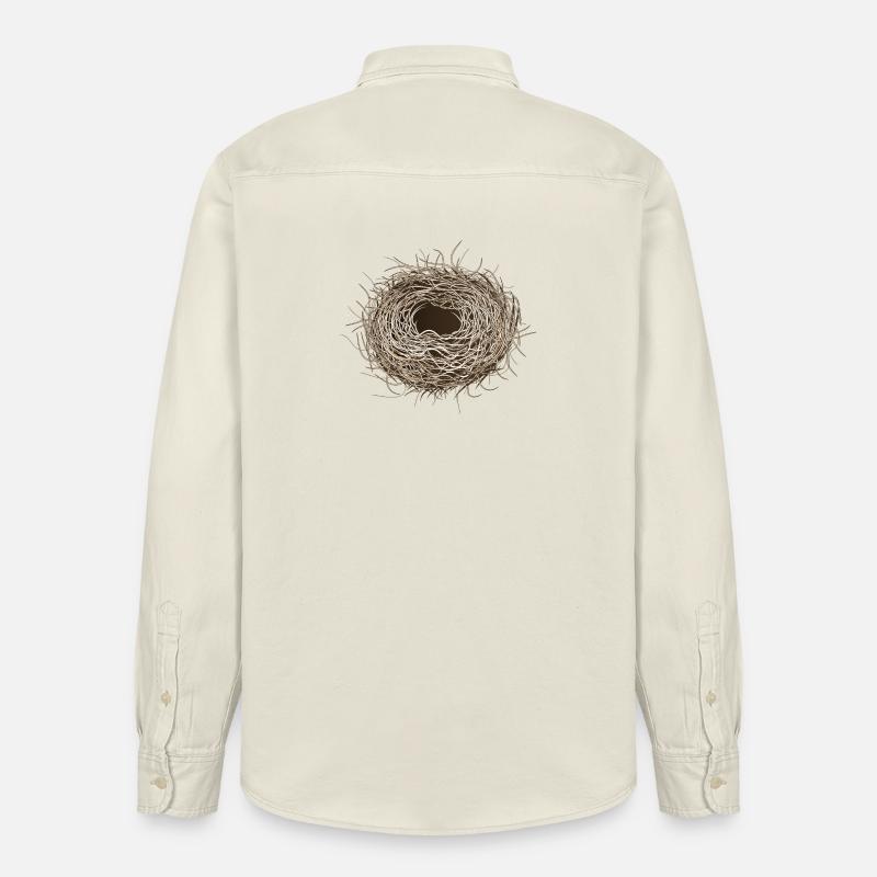 leeres Vogelnest oder Osternest zum Frühling - Relaxed Fit Unisex Organic Hemd von Stanley/Stella - Natur