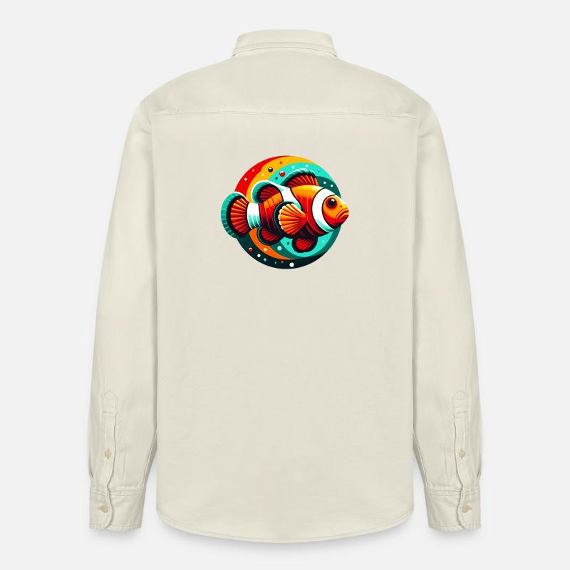 Clownfisch - Relaxed Fit Unisex Organic Hemd von Stanley/Stella - Natur