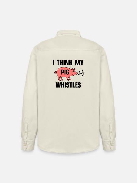 I think my pig whistles - Relaxed Fit Unisex Organic Shirt by Stanley/Stella - soft Ecru