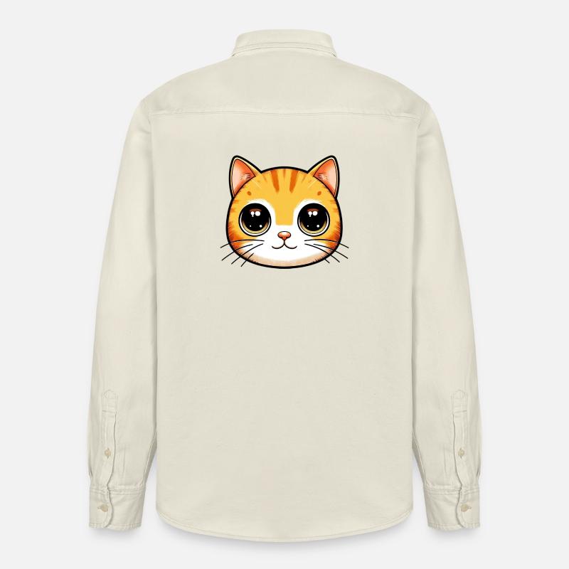 Chat - Chemise unisexe coupe décontractée bio Stanley/Stella - écru doux