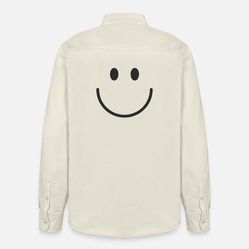 Smiley lachen lächle smile - Relaxed Fit Unisex Organic Hemd von Stanley/Stella - Natur
