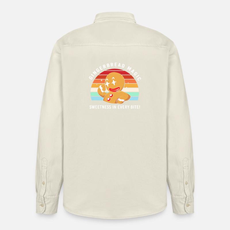 Lebkuchen Weihnachten Ninja Lebkuchenmann - Relaxed Fit Unisex Organic Hemd von Stanley/Stella - Natur