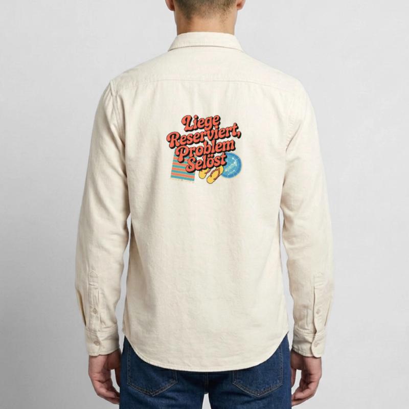 Lounger Reserved Problem solves funny beach Relaxed Fit Unisex Organic Shirt by Stanley/Stella