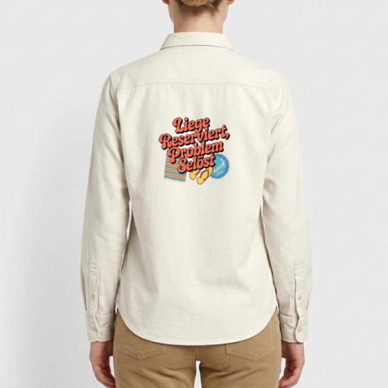 Lounger Reserved Problem solves funny beach Relaxed Fit Unisex Organic Shirt by Stanley/Stella