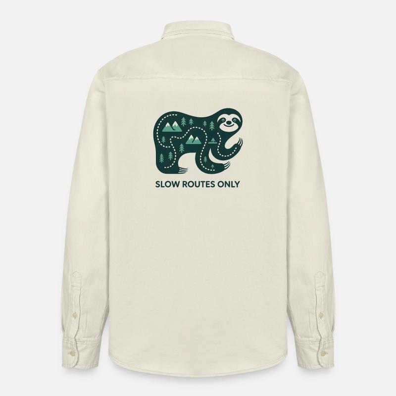 Langsame Routen Nur Elefant - Relaxed Fit Unisex Organic Hemd von Stanley/Stella - Natur