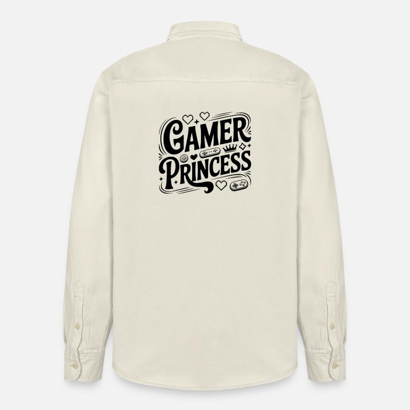 Princesse Gamer - Chemise unisexe coupe décontractée bio Stanley/Stella - écru doux