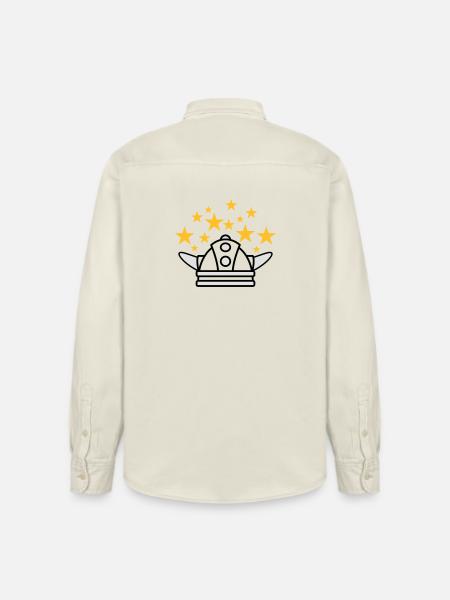 Wikinger Helm Idee - Relaxed Fit Unisex Organic Hemd von Stanley/Stella - Natur