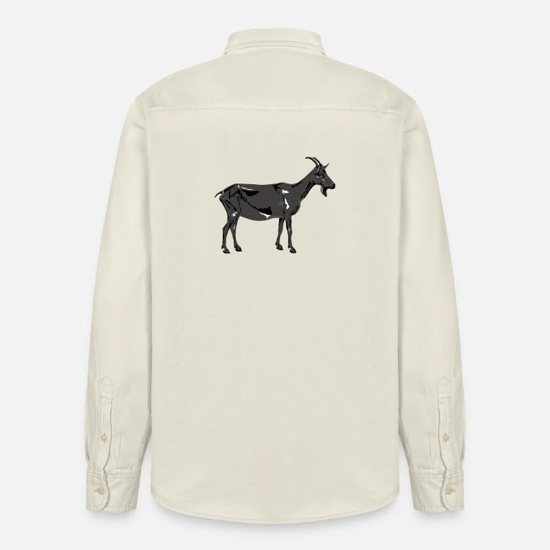 Gris Chèvre de la Saint-Patrick - Chemise unisexe coupe décontractée bio Stanley/Stella - écru doux