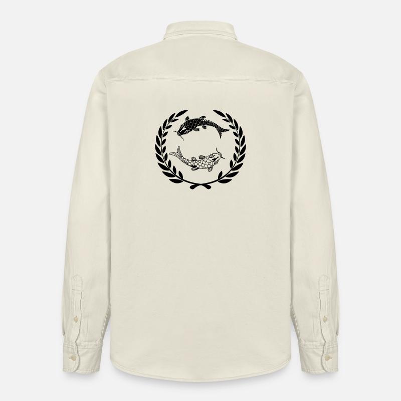 Fisch 009 - Relaxed Fit Unisex Organic Hemd von Stanley/Stella - Natur