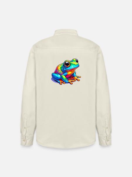 Frog - Relaxed Fit Unisex Organic Shirt by Stanley/Stella - soft Ecru