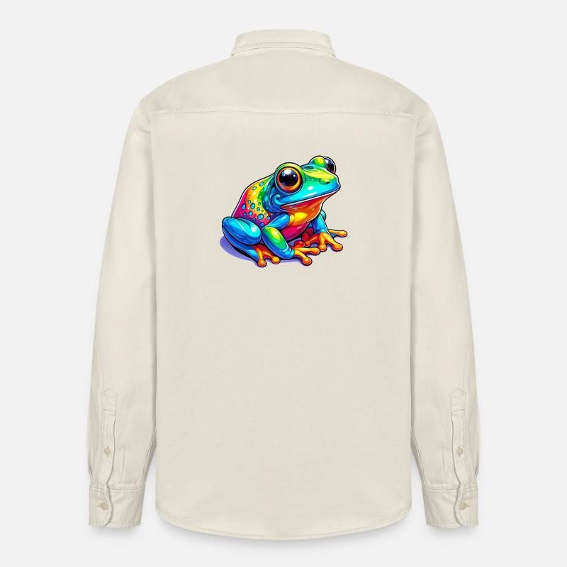 Frog - Relaxed Fit Unisex Organic Shirt by Stanley/Stella - soft Ecru