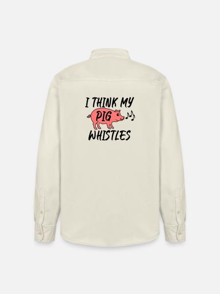 I think my pig whistles - Relaxed Fit Unisex Organic Shirt by Stanley/Stella - soft Ecru