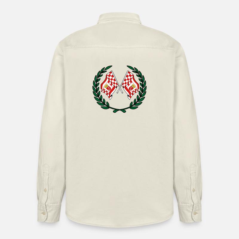 Drapeaux Brême couronne de laurier - Chemise unisexe coupe décontractée bio Stanley/Stella - écru doux