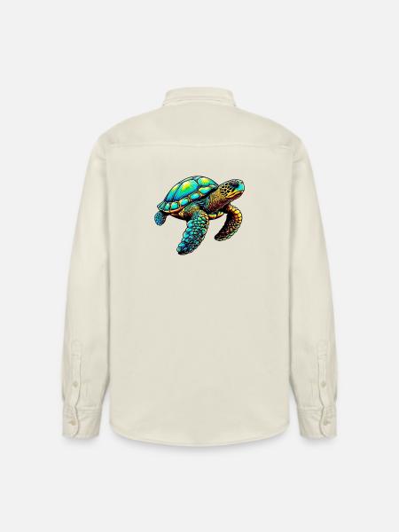 Turtle - Relaxed Fit Unisex Organic Shirt by Stanley/Stella - soft Ecru