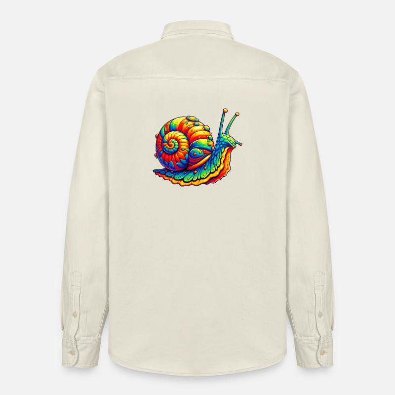 Schnecke - Relaxed Fit Unisex Organic Hemd von Stanley/Stella - Natur