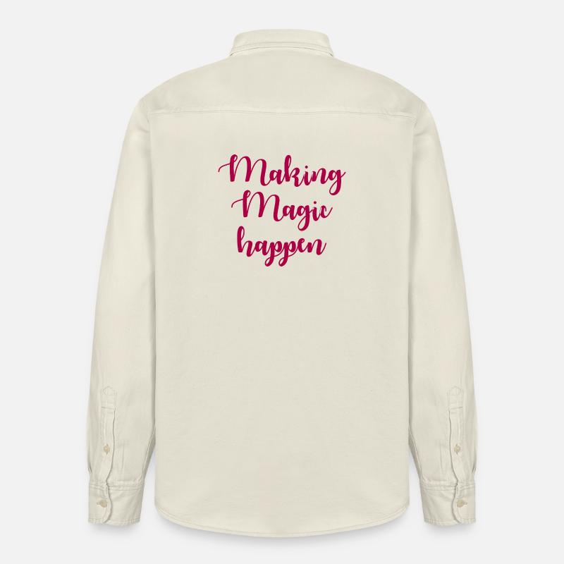 Making Magic Happen Inspiration - Relaxed Fit Unisex Organic Hemd von Stanley/Stella - Natur