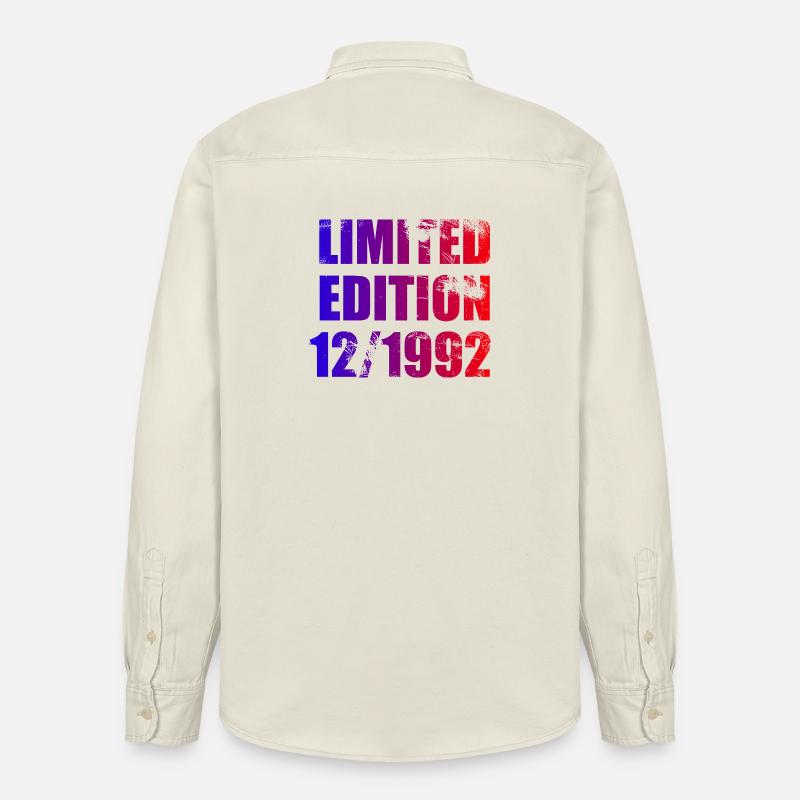 33e anniversaire Edition limitée 12/1992 - Chemise unisexe coupe décontractée bio Stanley/Stella - écru doux