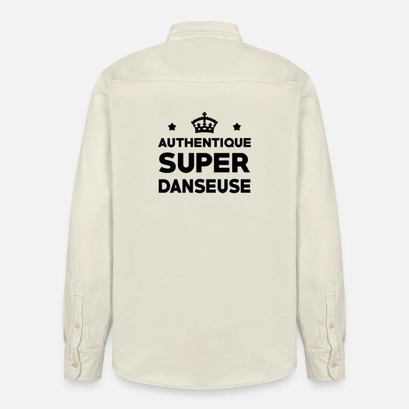 Authentique super danseuse - Chemise unisexe coupe décontractée bio Stanley/Stella - écru doux