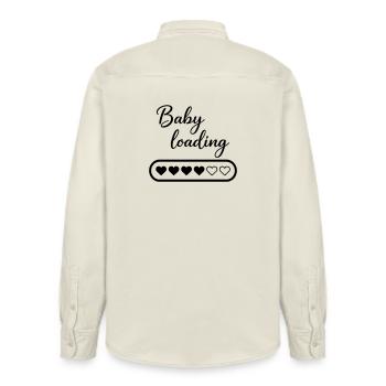 Baby loading - Relaxed Fit Unisex Organic Shirt by Stanley/Stella - soft Ecru - Back - AI Model Male 178 light (178cm)