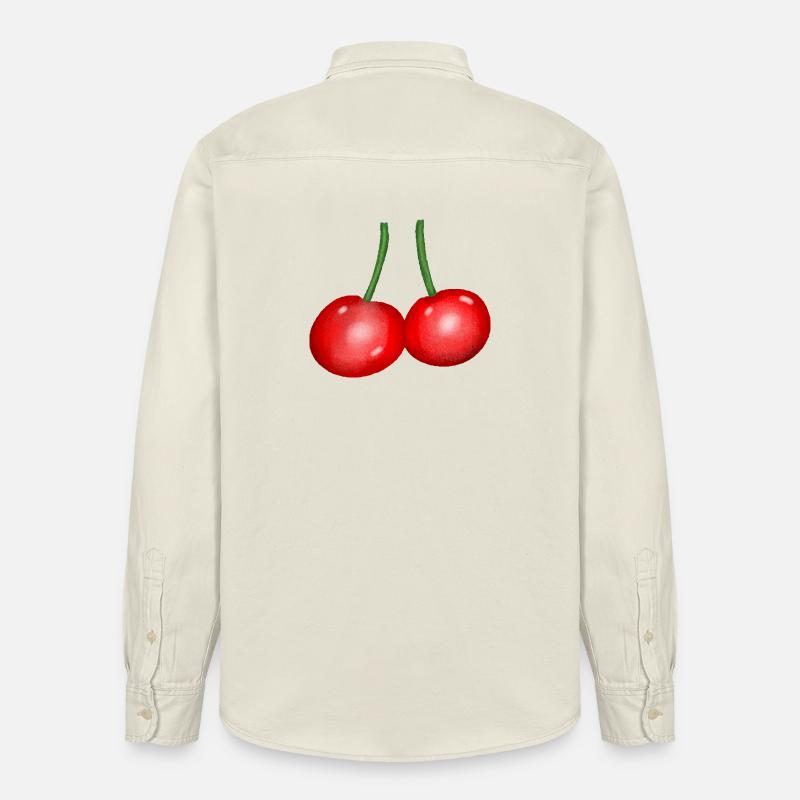 Fruit Duo Cerise Fruit Fruit Cerise - Chemise unisexe coupe décontractée bio Stanley/Stella - écru doux