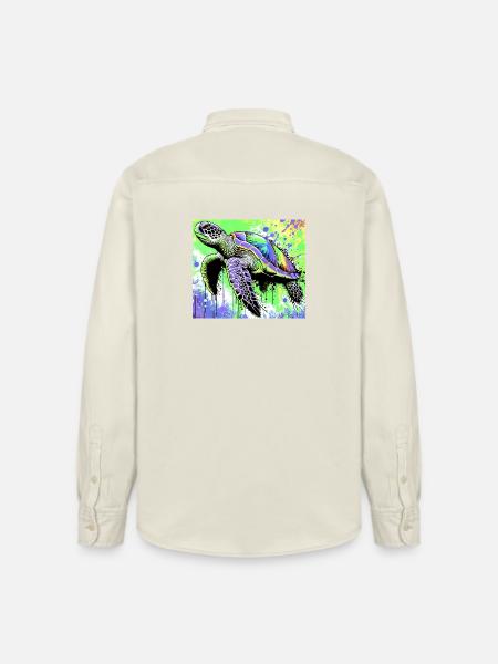 turtle - Relaxed Fit Unisex Organic Shirt by Stanley/Stella - soft Ecru