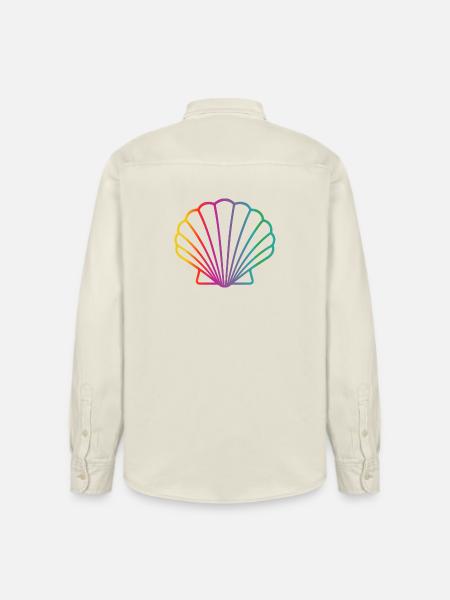 Bunte Muschel | Maritimes Kunstmotiv - Relaxed Fit Unisex Organic Hemd von Stanley/Stella - Natur