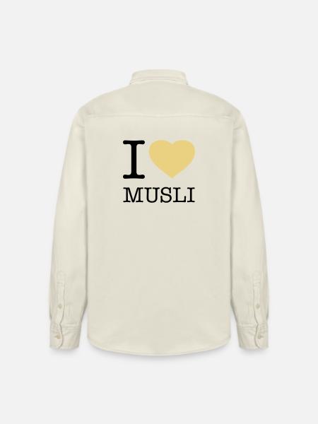 J’AIME MUESLI Muesli - Chemise unisexe coupe décontractée bio Stanley/Stella - écru doux