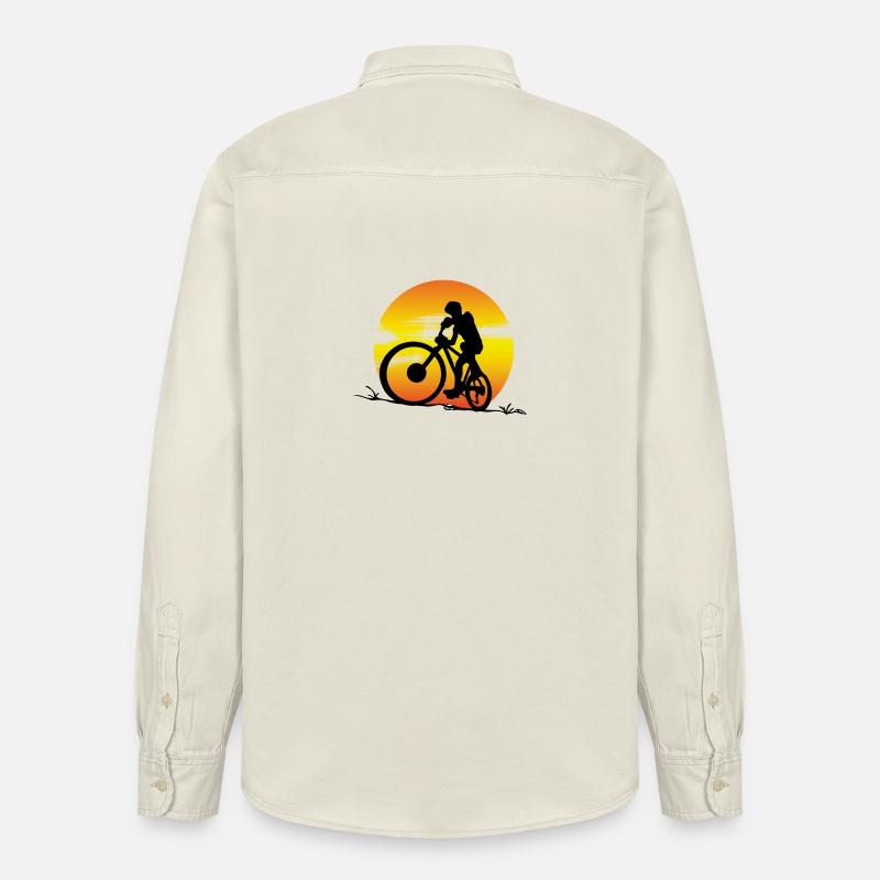 Coucher de soleil VTT - Chemise unisexe coupe décontractée bio Stanley/Stella - écru doux