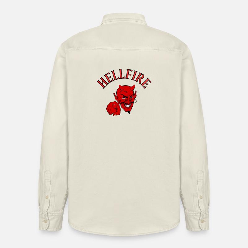 Devil, Satan, Devil, Hellfire - Relaxed Fit Unisex Organic Shirt by Stanley/Stella - soft Ecru