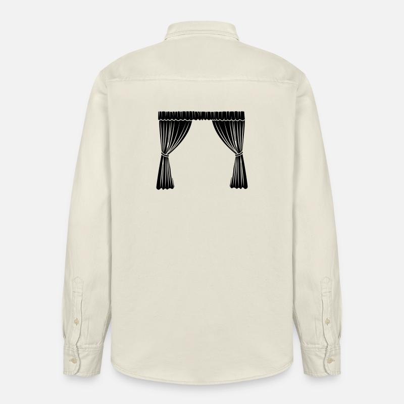 Logo der Vorhänge - Relaxed Fit Unisex Organic Hemd von Stanley/Stella - Natur