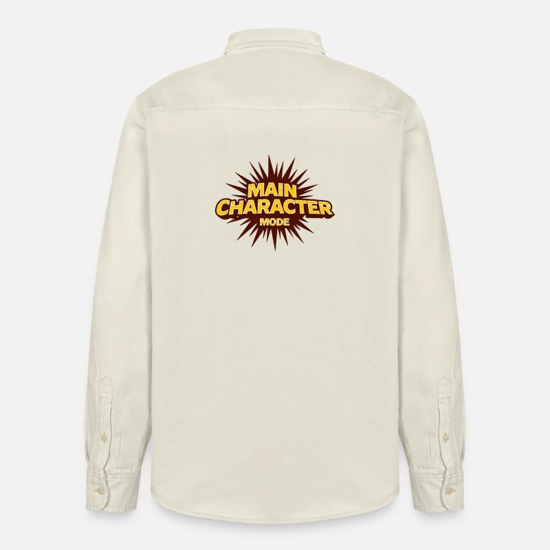 Main Character Mode – Starkes Statement - Relaxed Fit Unisex Organic Hemd von Stanley/Stella - Natur