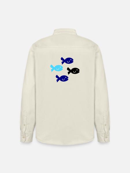 Pisces Silhouette - Relaxed Fit Unisex Organic Shirt by Stanley/Stella - soft Ecru