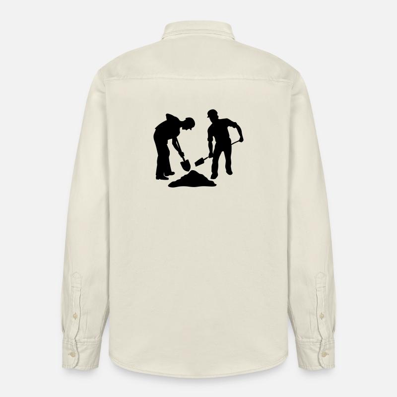 Sandarbeiterteam – Bodenpersonal - Relaxed Fit Unisex Organic Hemd von Stanley/Stella - Natur