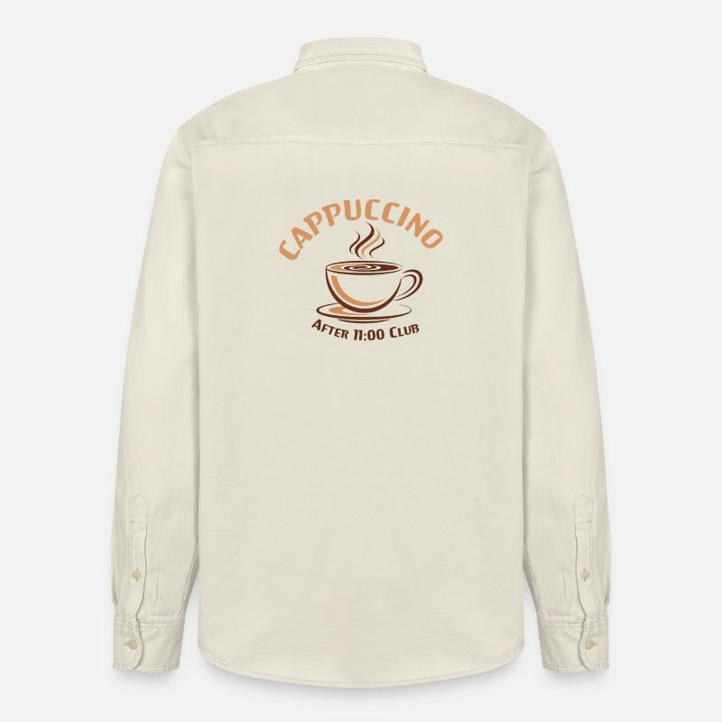 Kaffee Klub Nach 11 Uhr - Relaxed Fit Unisex Organic Hemd von Stanley/Stella - Natur