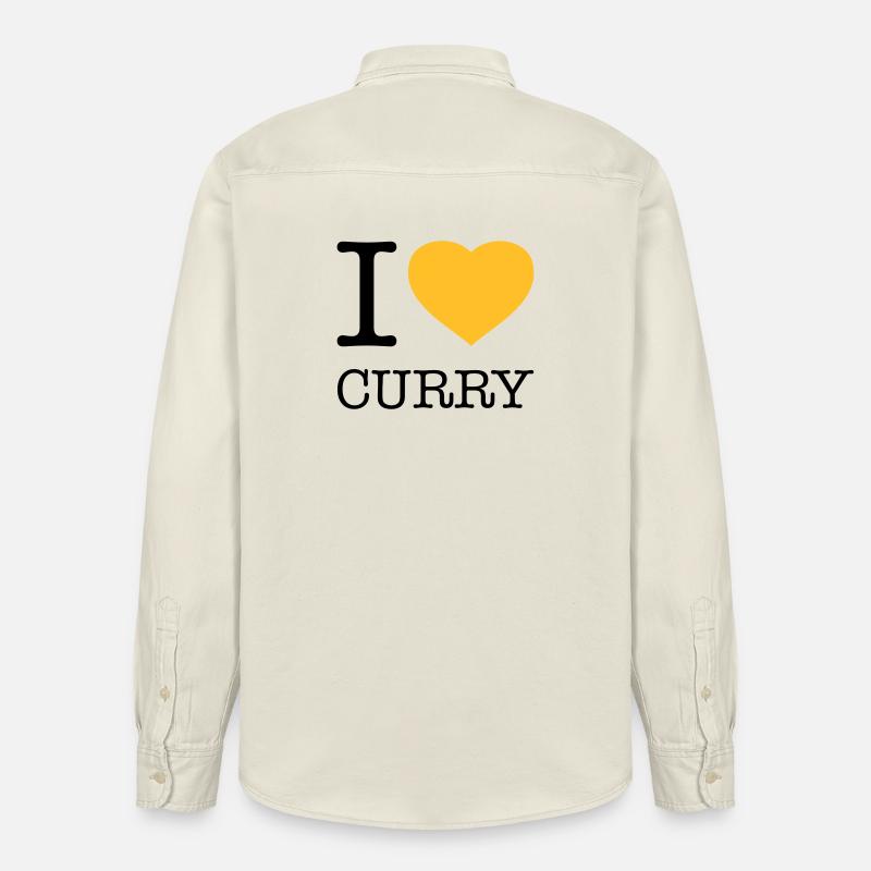 J’ADORE LE CURRY - Chemise unisexe coupe décontractée bio Stanley/Stella - écru doux