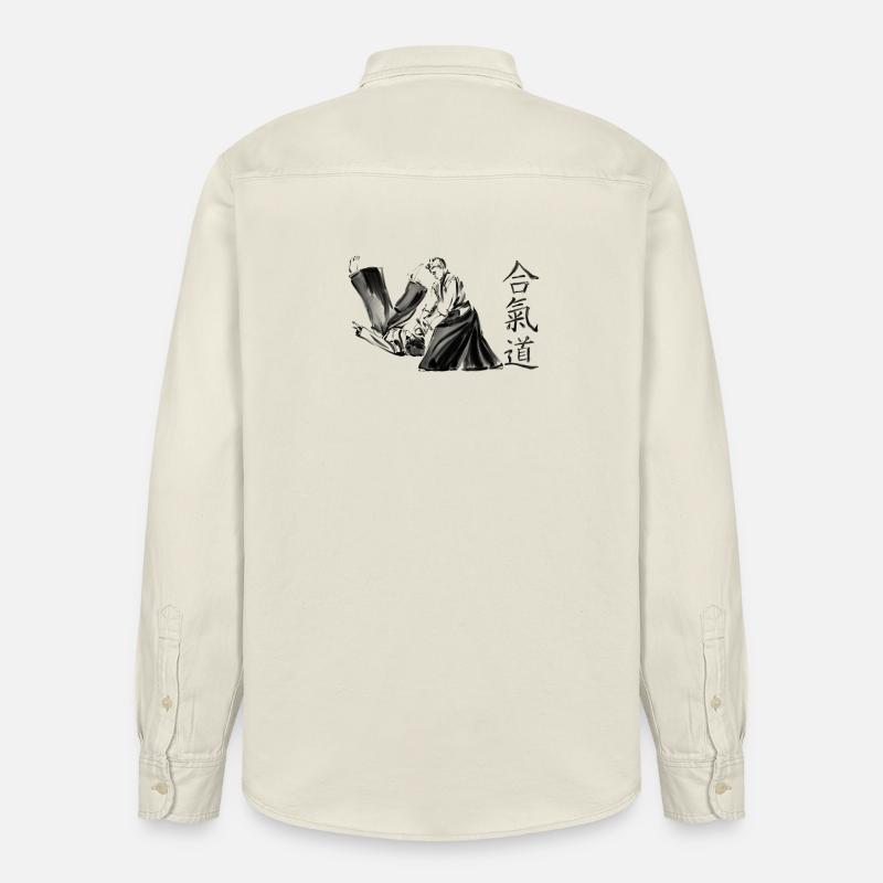 aikido - Stanley/Stella unisex skjorte afslappet pasform økologisk - blød ecru